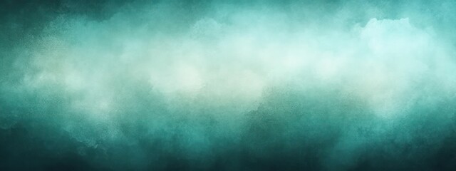Abstract teal and white textured background with soft gradients and a cloudy, misty appearance conveying calm and tranquility