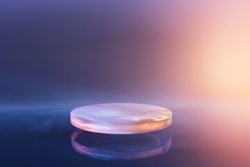 Wall Mural - Ethereal floating platform in dreamlike sunset atmosphere