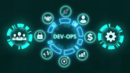 DevOps Methodology Development Operations agil programming technology concept.