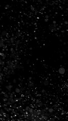 Wall Mural - Vertical. Film dust particles atmosphere on black screen overlay. Abstract background. High quality 4k footage