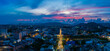 

aerial view The lights twinkled along Talang walking street at night.
Bright colors along the beach city area at night.
beautiful sky in twilight.