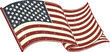 © MSTRANI - Retro waving american flag banner united states patriotic freedom symbol vector