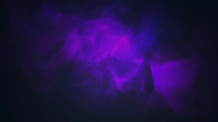 Wall Mural - animation of purple digital waves moving against copy space on black background