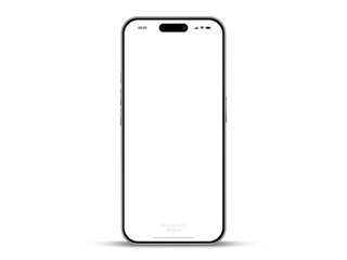 Wall Mural - Realistic smartphone mockup. Mobile phone vector with isolated on white background. Device front view. 3D mobile phone with shadow. Realistic, high quality smart phone mockup for ui ux presentation.