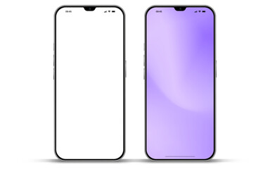 Wall Mural - realistic smartphone mockup. mobile phone vector with isolated on white background. device front vie