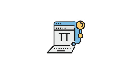 Website seo optimization analytics research tool strategy digital marketing solution icon design on transparent background