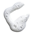 © Rina PNG - close up of white foamy skincare texture creamy liquid isolated on transparent background, png