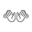© Macholicious - Waving hand gesture icon vector template, Hello hi bye symbol, Welcome ang goodbye sign