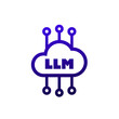 © nexusby - cloud LLM icon, logo on white