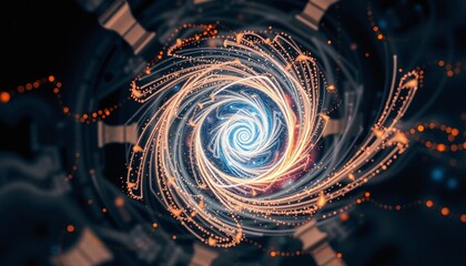 Canvas Print - radiant cosmic energy swirl