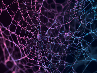 abstract spider web pattern glowing neon texture