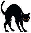 © Innovator587 - Halloween flat icon set. featuring black cat, pumpkin, witch hat, ghost, spider web, and bat symbols