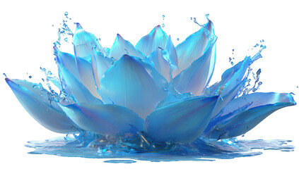 Abstract blue lotus flower