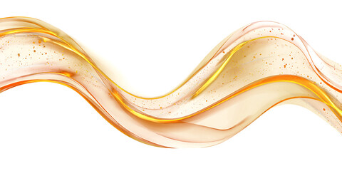 Canvas Print - abstract golden wave on transparent background. 3d. luxury banner background. shiny wave. design ele