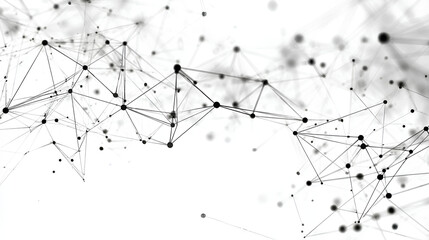 Canvas Print - abstract tech network connection dots. digital technology and big data analysis background. white ba