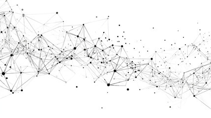 Canvas Print - abstract tech network connection dots. digital technology and big data analysis background. white ba