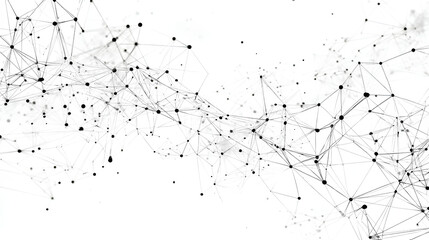 Canvas Print - abstract tech network connection dots. digital technology and big data analysis background. white ba