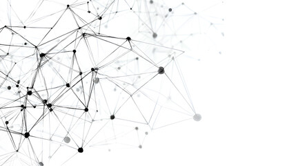 Canvas Print - abstract tech network connection dots. digital technology and big data analysis background. white ba