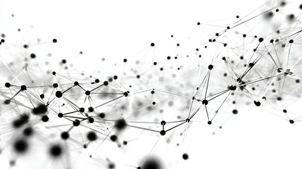 Canvas Print - abstract tech network connection dots. digital technology and big data analysis background. white ba