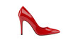 © maria - Elegant red stiletto high heel shoe on a black background