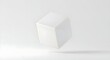 © Shameem - White cube floating on white background