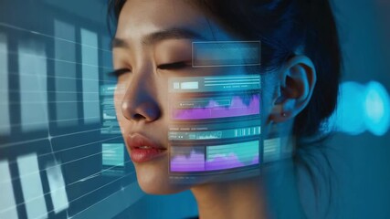 ux design concept human face glowing with codes.ai 