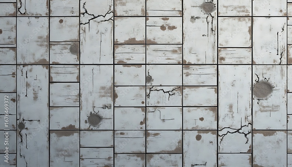 Tile Creasing Effect Distressed Tile Pattern with Cracks and Imperfections Texture Stock ...
