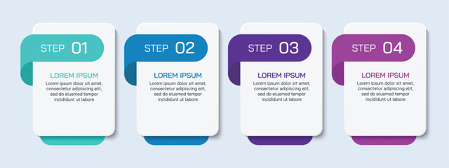 Wall Mural - steps business data visualization timeline process infographic template design with icons