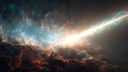 Wall Mural - A mesmerizing view of cosmic nebulas unfolds, displaying the celestial bodies and their radiant essence. It has an artistic display of nebulas and celestial bodies that sparks awe and wonder.
