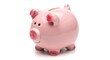 © akkml - Pink Piggy Bank on White Background Savings and Financial Planning