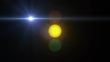 Wall Mural - animation of light spots moving on black background
