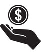 © md - hand with dollar sign