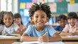 © nobu - Multicultural Children Studying Happily in Classroom Education Learning