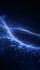 Wall Mural - Abstract particle wave backgrounds illustrating the beauty of artificial intelligence and high tech digital engineering concepts together