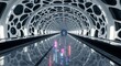 © Tugas - Futuristic Interior Long Corridor Perspective with Modern Design and Lighting Effects