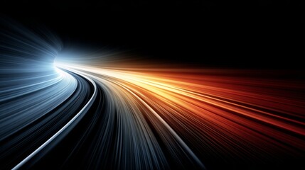 Wall Mural - high speed technology is conceptualized as an abstract background with light, illustrating the idea 