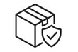 © Michael - Secure delivery linear icon with box and shield. Safe package shipping and logistics concept. Vector for parcel insurance, product guarantee, and verified order protection.