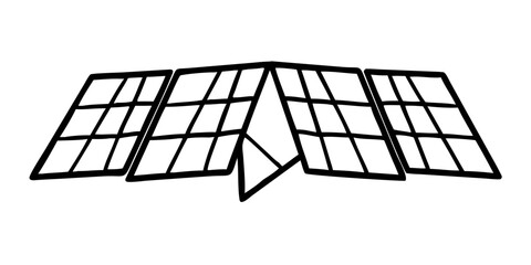 Wall Mural - Vector art of solar panels
