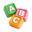 © Prema - 3d alphabet blocks for early childhood education on transparent background