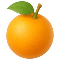 Wall Mural - orange 3d icon on transparent background