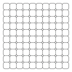A seamless geometric grid pattern of clean and simple rounded squares for a modern background design, vector illustration
