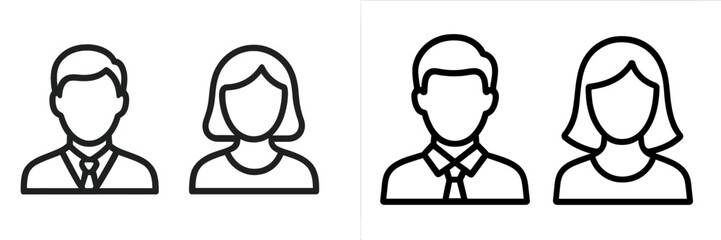 Male and Female Icon Set
