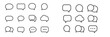 © Zaleman - Collection of speech bubble icons in outline style