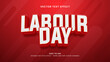 © cuplis design - editable text effect labor day 3d style premium vector