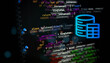 © Narong - Python code for database connection with glowing neon database icon, symbolizing backend development, data engineering, and software infrastructure on a dark screen background.