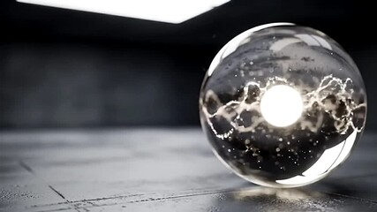  Serene AI Data Core Orb Pulsating with Information in a Minimalist Tech Environment