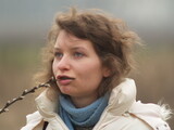 Girl, Catkins, and Early Spring