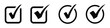 © Oliver Vandenberg - Check mark in box sign. Checkbox icon. Check, check mark vector icon. Tick icon. Filled icon. Set of flat design tick icon.