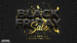 © sawrav97 - Black friday sale save up to 50% off editable 3d vector text effect template. Editable typography for creative ads and social media promotion.