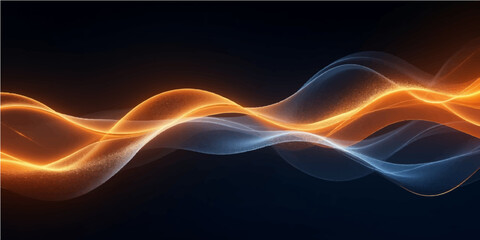 Wall Mural - abstract flowing lines and dynamic glowing smoke create a captivating wallpaper with a colorful, smo